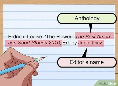 Cite Short Stories in MLA Step 8