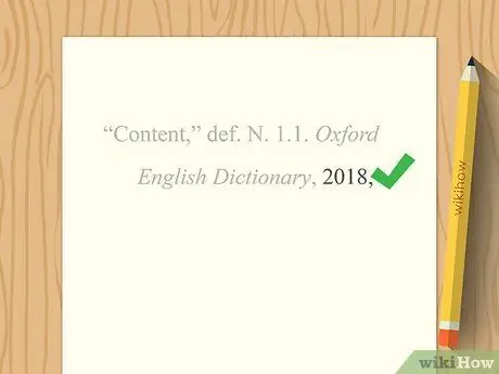 อ้างอิงความหมายพจนานุกรมใน MLA ขั้นตอนที่ 10