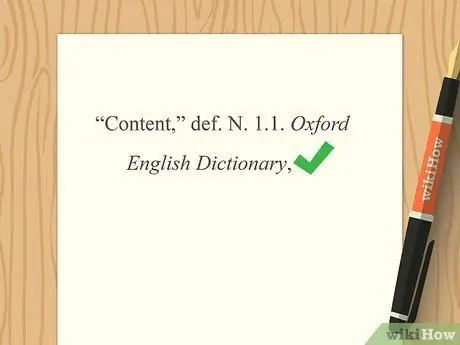 Cite un significado de diccionario en MLA Paso 9