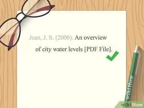 Citirajte internetske PDF -ove u APA stilu Korak 8