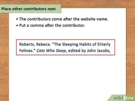 Nævne et websted ved hjælp af MLA -format Trin 10
