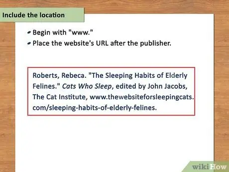 Idézzen fel egy webhelyet az MLA formátum használatával 12. lépés