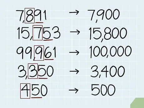 Numéros ronds Étape 7