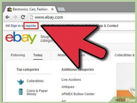 Abra uma conta do eBay, etapa 2