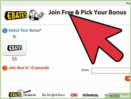 از مرحله 1 Ebates استفاده کنید