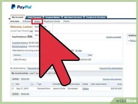 Annuller en PayPal -betaling Trin 1