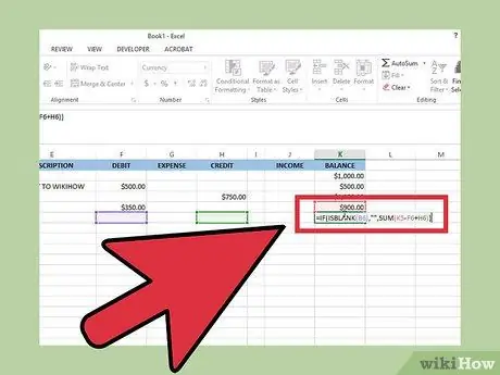 Tạo Sổ séc Đơn giản Đăng ký Với Microsoft Excel Bước 13