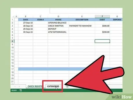 Skapa ett enkelt checkbokregister med Microsoft Excel Steg 16