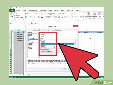 ایجاد یک دفترچه چک ساده برای ثبت نام با Microsoft Excel مرحله 8