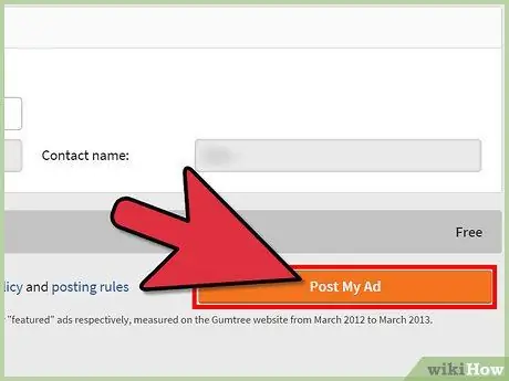 Umístěte reklamu na Gumtree, krok 14