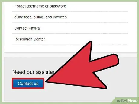 Kontaktujte eBay Krok 3