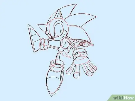 Desenați personaje Sonic Pasul 10