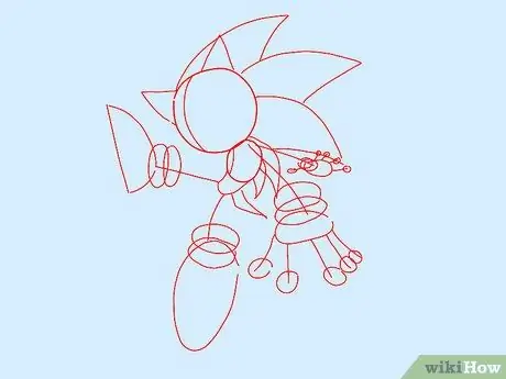 Desenați personaje Sonic Pasul 7