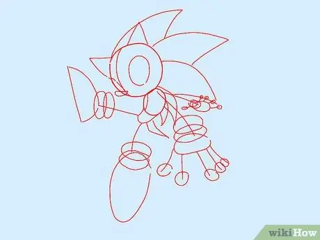 Desenhe os personagens do Sonic, passo 8