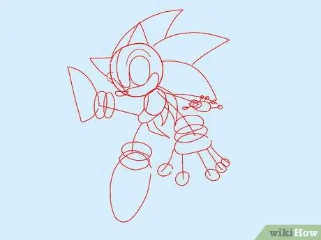 Desenați personaje Sonic Pasul 9