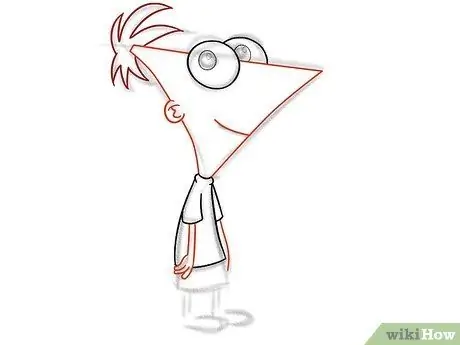 Teken Phineas Flynn uit Phineas en Ferb Stap 16