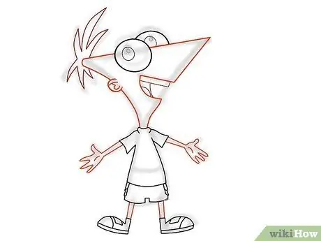 Zeichne Phineas Flynn aus Phineas und Ferb Schritt 29