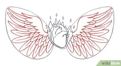 Draw a Heart with Wings Step 12