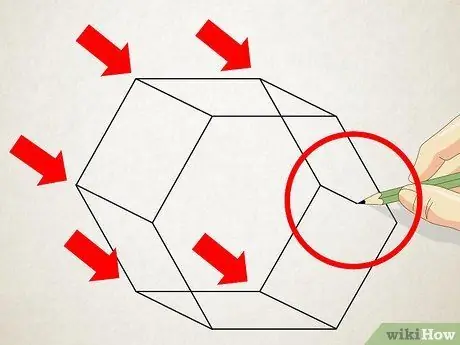 Gumuhit ng isang Hexagonal Prism Hakbang 13