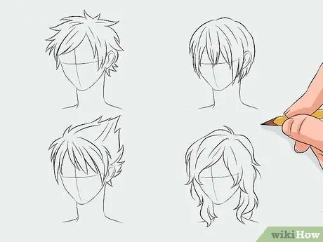 Draw Manga Hair Step 2