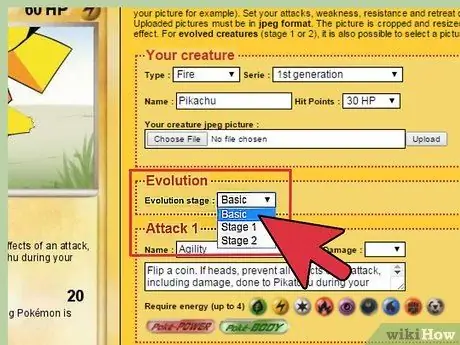 Etapa 2 para fazer um cartão Pokémon