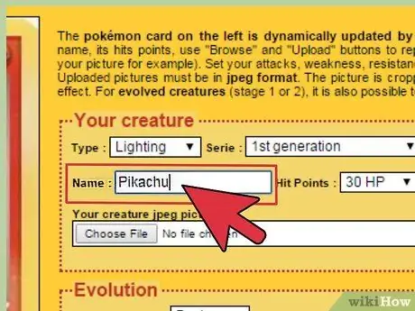 Crea una carta Pokemon Passaggio 3