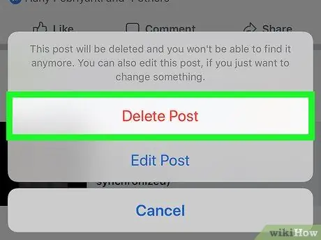 Delete a Facebook Post Step 13