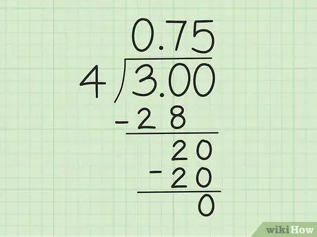 Change a Common Fraction Into a Decimal Step 3