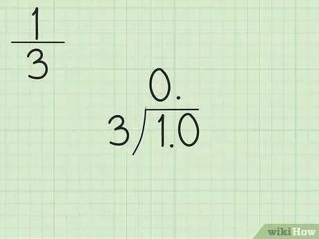 Ændre en almindelig brøk til et decimal trin 6