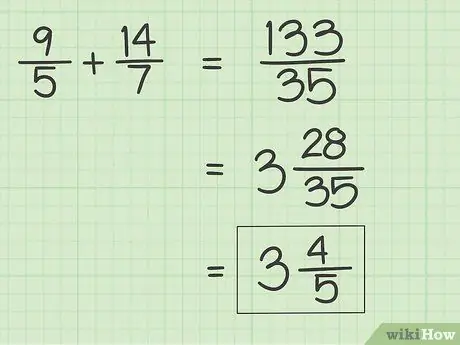 भिन्न हर के साथ भिन्न जोड़ें चरण 5