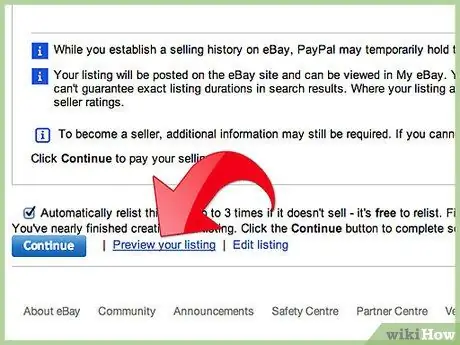Liste varer på eBay Trin 14