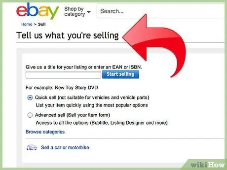 قائمة العناصر على eBay الخطوة 5