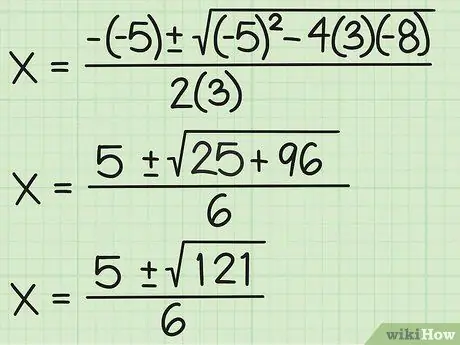 Suluhisha Usawa wa Quadratic Hatua ya 11