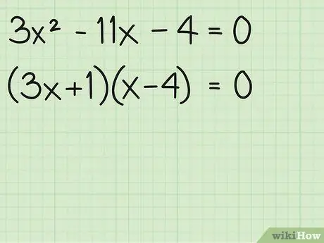 Malutas ang Mga Quadratic Equation Hakbang 2