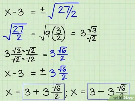 Suluhisha Usawa wa Quadratic Hatua ya 22