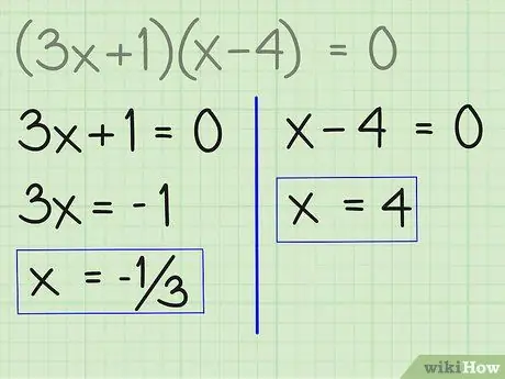 Malutas ang Mga Quadratic Equation Hakbang 4