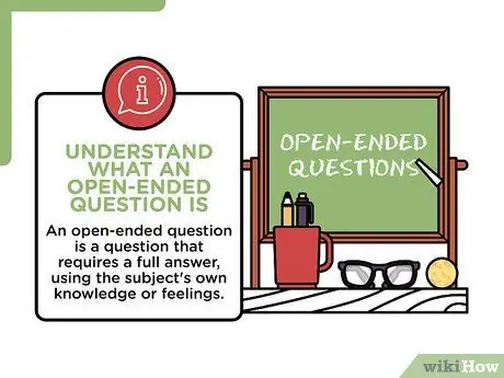 Ask Open Ended Questions Step 1