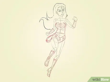 Lukis Wonder Woman Langkah 15