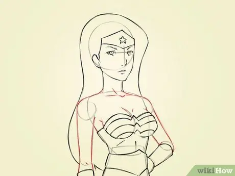 Draw Wonder Woman Քայլ 7