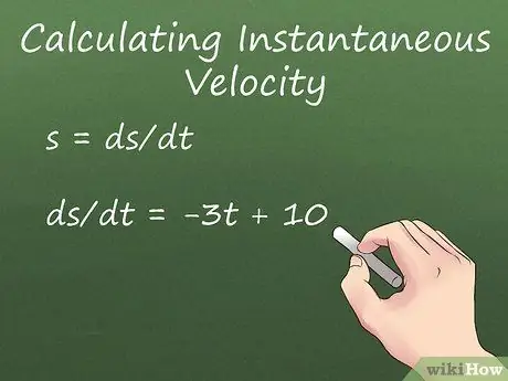 Calculate Instantaneous Velocity Step 3