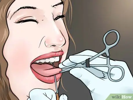 Hide a Tongue Piercing Step 1