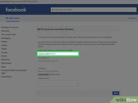 Повторно активируйте свою учетную запись Facebook Шаг 12