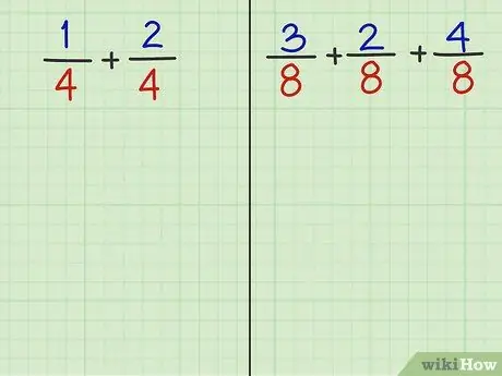 Ajouter des fractions Étape 2