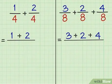 Бөлшектерді қосу 3 -қадам