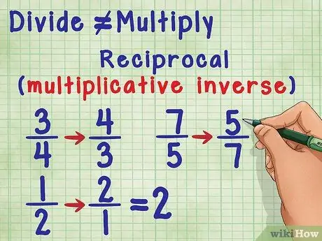 Diviser les fractions par les fractions Étape 2