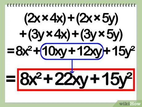 Multiplicar els polinomis Pas 14