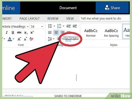 ข้อความตรงกลางใน Microsoft Word ขั้นตอนที่6