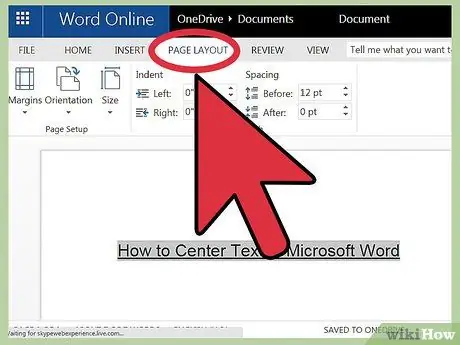 Vycentrujte text v programe Microsoft Word, krok 8