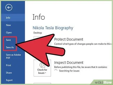 Simpan Dokumen Microsoft Word Langkah 10