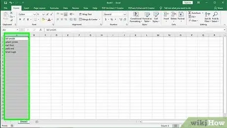 Mainiet no mazajiem burtiem uz lielajiem burtiem programmā Excel 20. darbība